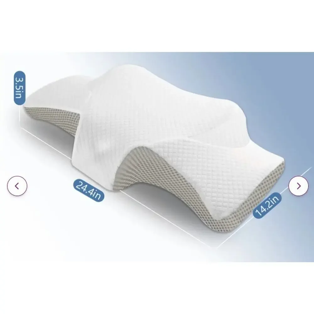 Contour Memory Foam Pillow‎ for Sleeping, Orthopedic Cervical Support